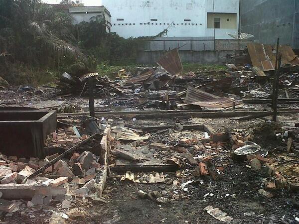 Kondisi Pasca Kebakaran [Foto: @sepdumteam]